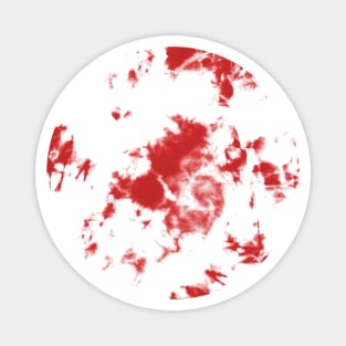 Poppy red and white Storm - Tie-Dye Shibori Texture Magnet